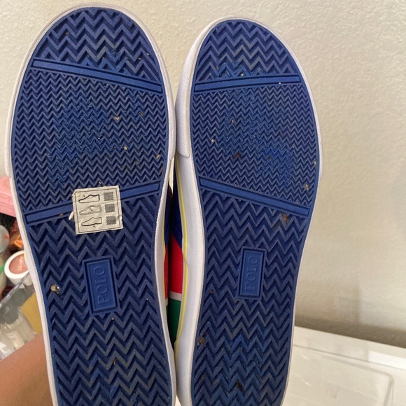 Polo Ralph Lauren Blue Slip-On Sneakers with Multicolor Design size 6 - Picture 6 of 6
